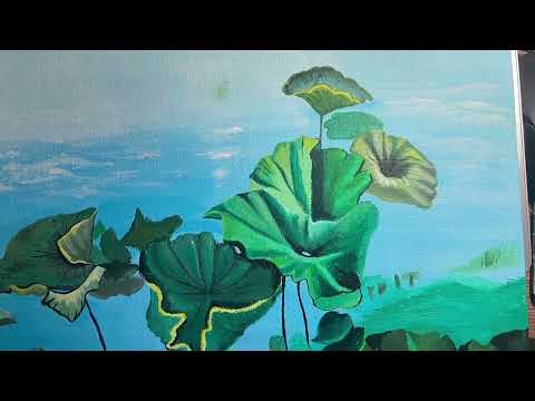 Video Painting Lotus pond in Vietnam - Hướng dẫn vẽ tranh... - youtube