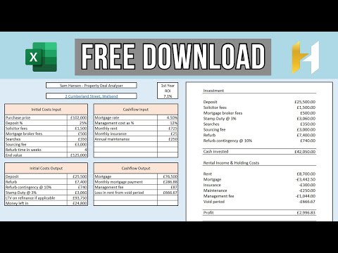 Property Deal Analysis Spreadsheet (FREE DOWNLOAD) - Property Investment UK