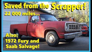 LowMileage Pickup Score, and First 'LevelOne Tidy'! Also:1972 Plymouth, and Saab Salvage Mission!
