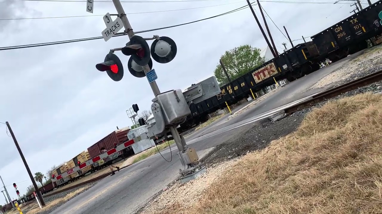 Eastbound Union Pacific mix freight train at south presa street in South Austin Texas on 3/7/26