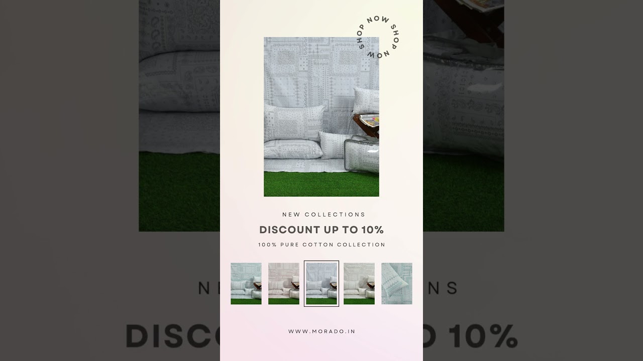 Textured in Soft & Breathable fabric, this pure cotton Bedding Sets from Morado is perfect.