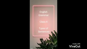 Class 4 | Types of sentences | English Grammar Explained by Shaila Goel