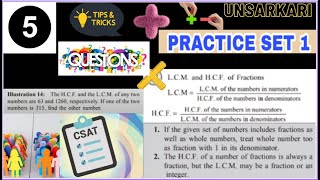 TYPES OF QUESTIONS FOR HCF  SET 1 upsc ias prelims lcm method shorttricks videos viral 1k