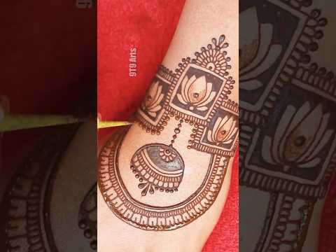 Beautiful Jhumka Shape Mehndi Design♥️ #mehndi #viral #shorts #youtubeshorts #9t9mehndi