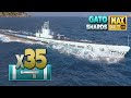 Sousmarin gato bon joueur asia sur la carte shards  world of warships