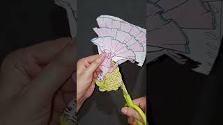 Girl Pretty Dress Drawing Paper ✂️ Cutting ASMR 🤩 #shorts #girldrawing #cuttingskills