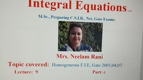 lecture 9 part C: Eigen values and eigen functions | homogeneous F.I.E| Gate 2003,04,07 questions |