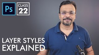 Layer Styles / Blending Options - Adobe Photoshop for Beginners - Class 22 - Urdu / Hindi