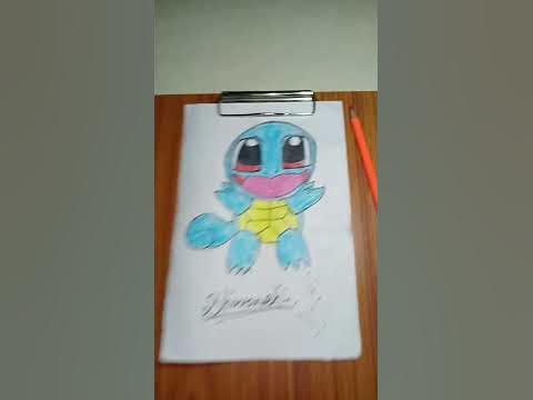The drawing name is Squirtle from Pokemon | ️🧡💛💚💙💜 - YouTube