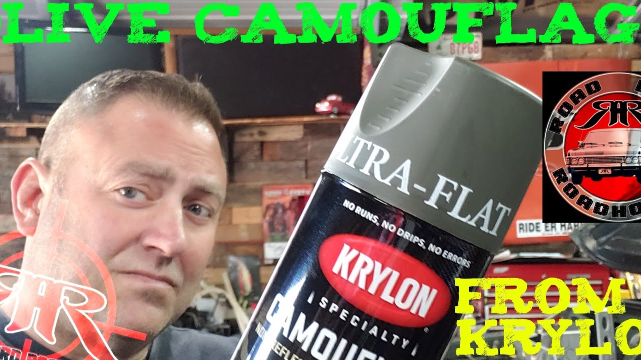 KRYLON CAMOUFLAGE OLIVE ULTRA FLAT SPRAY PAINT REVIEW @RoadHardRoadhouse 