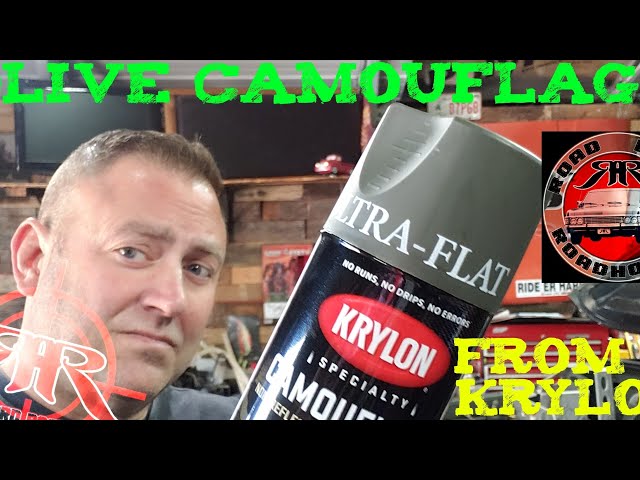 KRYLON CAMOUFLAGE OLIVE ULTRA FLAT SPRAY PAINT REVIEW @RoadHardRoadhouse 