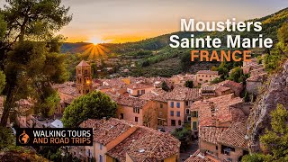 Moustiers Sainte Marie  A beautiful French village walking tour 4k video in Provence France