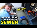 RV SEWER and BLACK TANK Newbie How To - Wife's First Time!