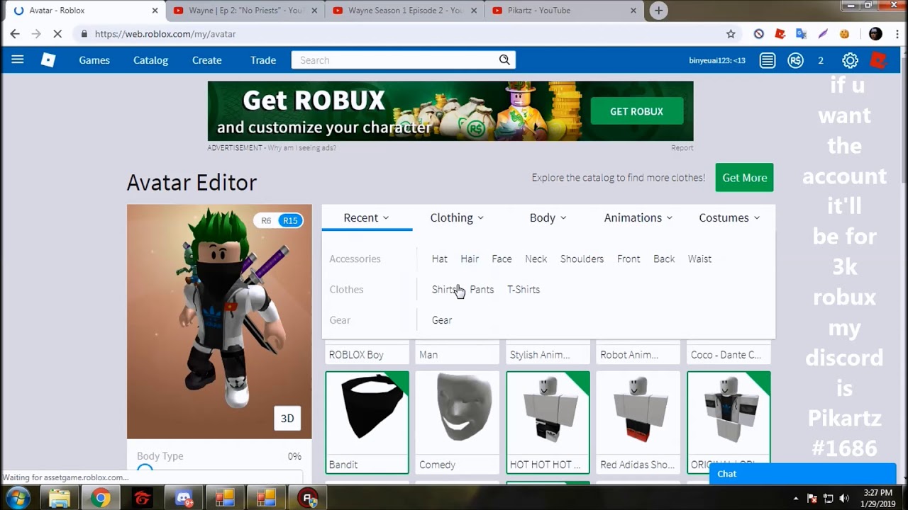 Selling A Roblox Account With Cool Items If Youre Interested Check Desc - roblox selling discord