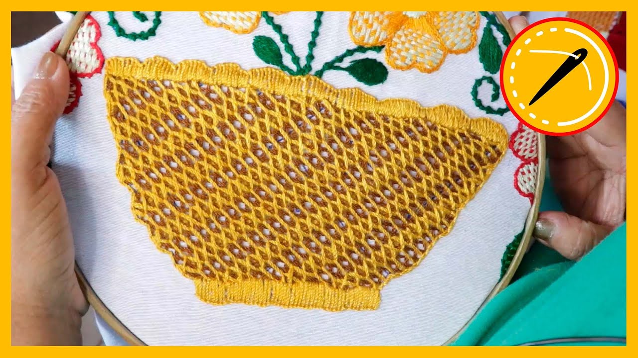 Bordados Faciles #153 🙋‍♀️ | 🍂 ¿Como bordar una CANASTA DE FLORES?