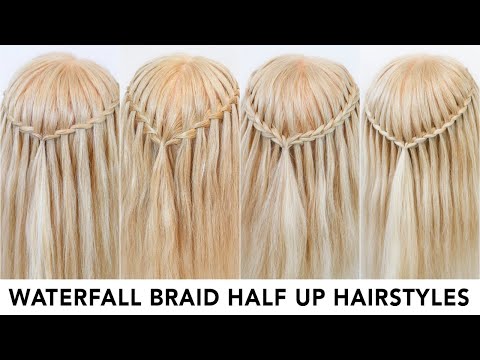 4 Different Waterfall Braids For Beginners - Perfect Christmas Hairstyles 2020 - Braid Like A Pro!!