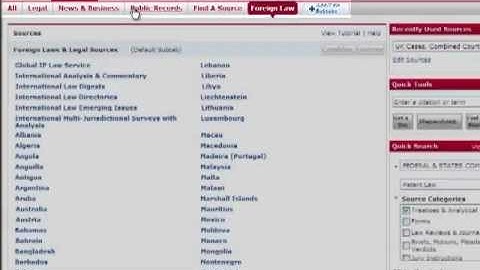 Lexis.com - Selecting Sources