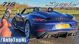 Porsche 718 Spyder "GT4 Convertible" REVIEW on AUTOBAHN (NO SPEED LIMIT) by AutoTopNL