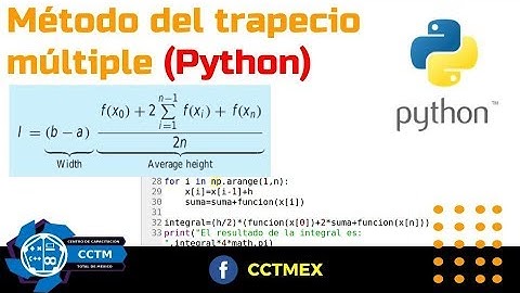 Trapecio múltiple  | Integración |Python | Métodos Numéricos  | Básico