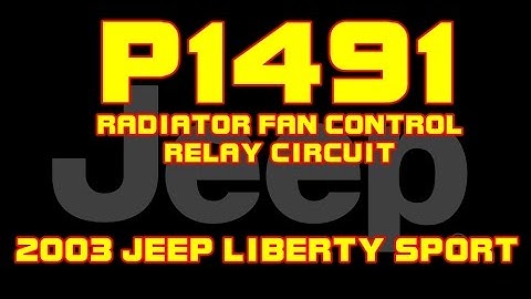 ⭐ 2003 Jeep Liberty - P1491 - Radiator Fan Control Relay Circuit