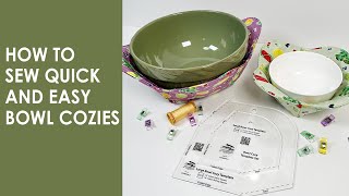 DIY Bowl Cozy tutorial - 20 minute sewing project for beginners 