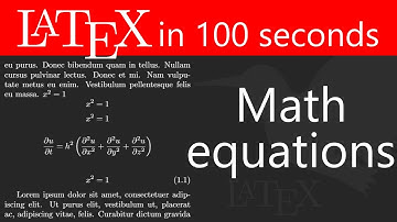 Math equations and expressions - LaTeX in 100 seconds