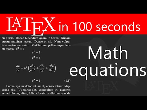 Math equations and expressions - LaTeX in 100 seconds