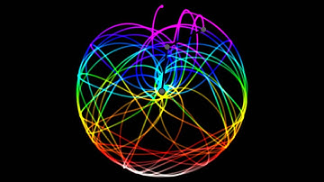 Double Pendulum Chaos Light Writing (computer simulation) 4