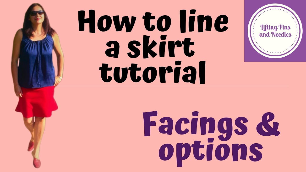 How to line a skirt. Facings and options. Red Pencil Skirt with a back ...