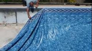Http://www.swimmingpoolsteve.com - installing a vinyl pool liner is
quick process once the has been measured and cleaned prepar...