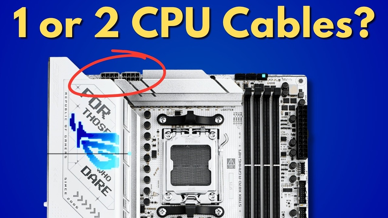 When You Should (And Shouldn't) Connect A 2nd CPU Power Cable - YouTube