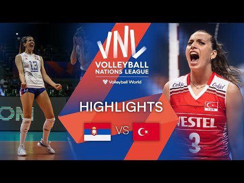 Serbia vs. Turkey - FIVB Volleyball Nations League - Women - Match Highlights, 17/06/2022