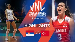 🇷🇸 SRB vs. 🇹🇷 TÜR - Highlights Week 2 | Women's VNL 2022