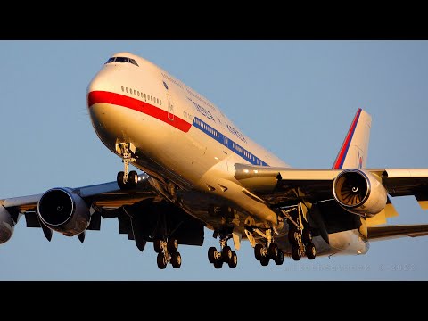 [4K] Republic of Korea Air Force One 747-8B5 landing Madrid-Barajas