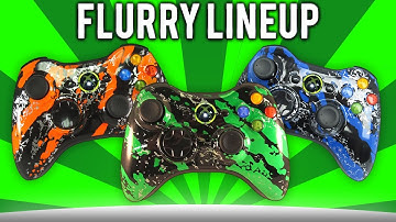 Xbox 360 Modded Controllers - Custom Flurry Pattern Line Up