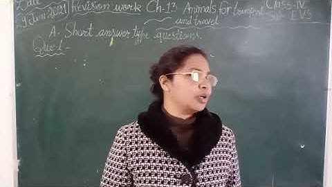 #Animals for transport and travel# Class IV EVS Ch 13#A. Short answer type questions#
