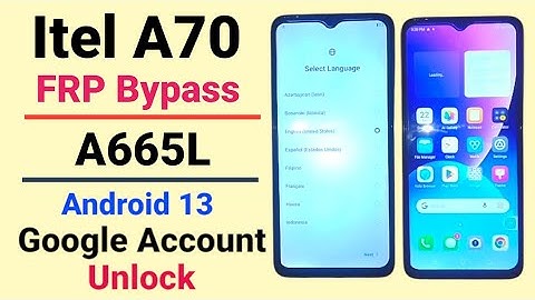 Itel A70 frp bypass Without PC 2025 | Itel A665L Android 13 Google Unlock