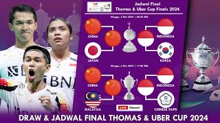 Draw & Jadwal Final Thomas & Uber Cup 2024. Besok Mulai Pukul 08:30 WIB Live #thomasubercup2024 by Ngapak Vlog 16,318 views 9 days ago 1 minute, 1 second