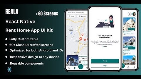 Reala - Rental Properties & Rent Home React Native App Ui Kit