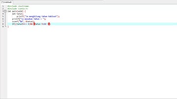 membuat program c++ tahun kabisat