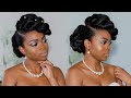 Natural hair FAUX UPDO!!! Bridal/Wedding inspired (Quick and Easy)