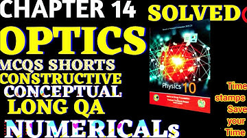 OPTICS CHAPTER 14 MCQ SHORTS LONG NUMERICALS CONSTRUCTIVE SOLUTION PHYSICS CLASS 10 FBISE NBF 2025