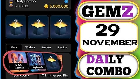 gemz daily combo today 29 november | gemz daily combo card today | gemz | gemz daily cipher today