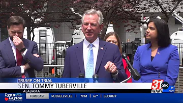 Alabama U.S. Sen. Tommy Tuberville sits in on Trump trial in New York