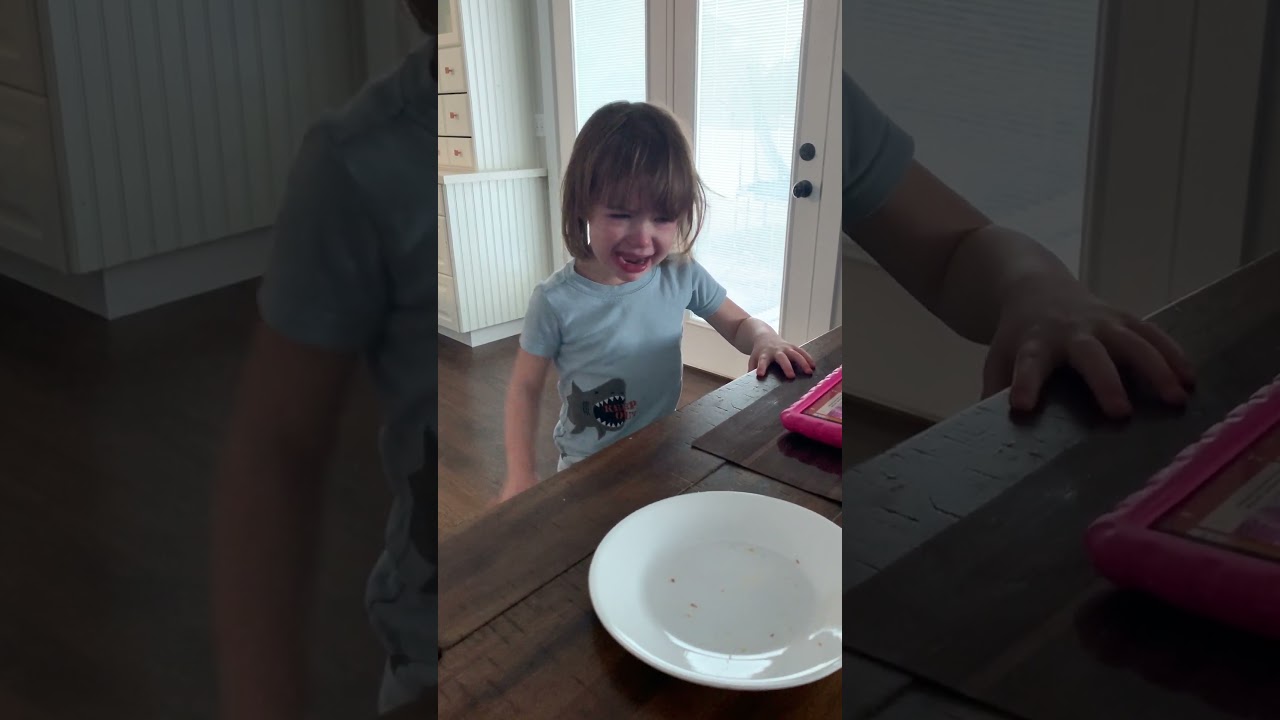 Girl cries after finding out there was no more bacon