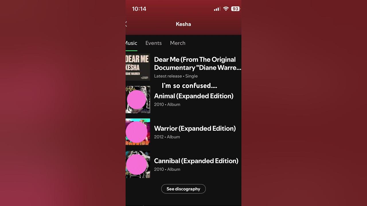 Why did she add pink dots kesha confused youtube
