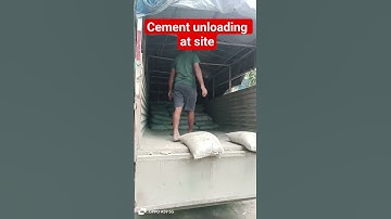 At site cement unloading to cement godown 💪#rcc #shortvideo #viral #construction #highrise #trending