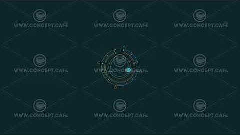 Looped animation of a measuring scale circle HUD element.