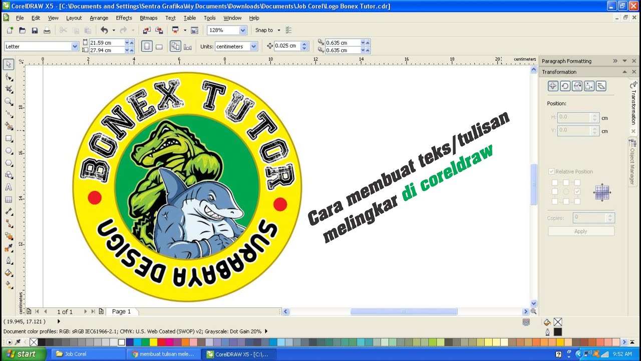  Cara  membuat  tulisan  teks melengkung  di CorelDraw YouTube