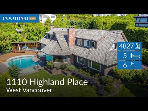 Spacious and Beautiful 5BDR + 6WR Mansion for Sale in Vanc -1110 Highland Place, West Vancouver